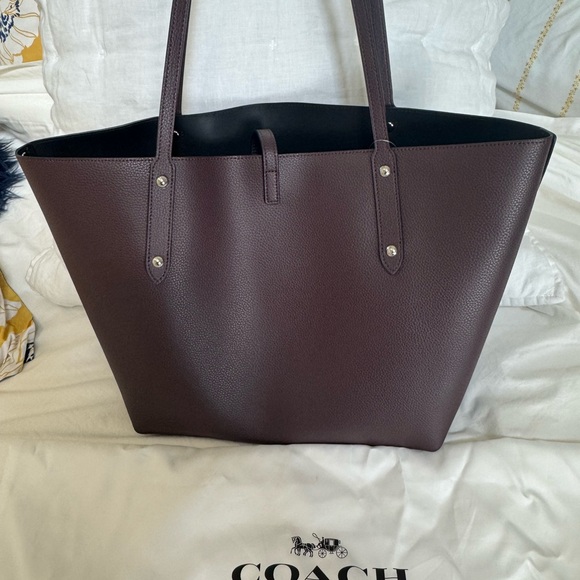 Coach Oxblood Leather Market Tote - NEW with tag - Picture 6 of 7